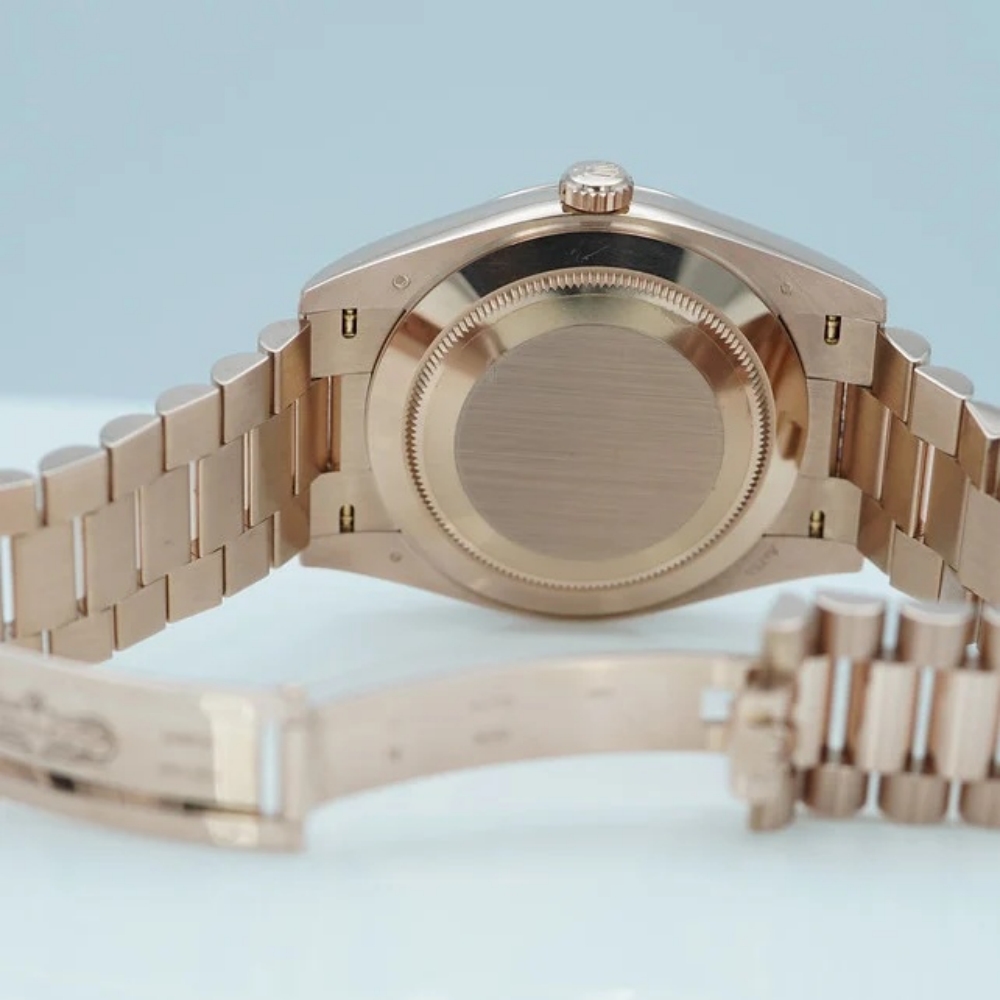【Super Clone】RLX  Day-Date President 40mm Everose Gold Diamond Pave Dial - 228235