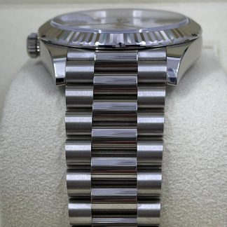 【Super Clone】RLX  Day-Date President 40mm White Gold White Roman Dial - 228239
