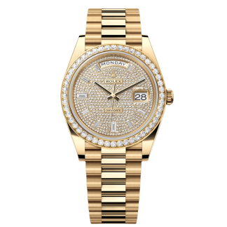 【Super Clone】RLX Day-Date 40mm Diamond Dial Watch 228348RBR-0037