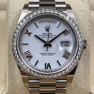 【Super Clone】RLX  Day-Date 40mm 228349RBR-0039 White Dial President Bracelet