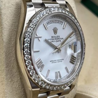 【Super Clone】RLX  Day-Date 40mm 228349RBR-0039 White Dial President Bracelet