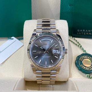 【Super Clone】RLX  Day-Date 40mm Slate Diamonds Dial  228236-0013