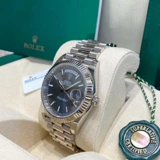 【Super Clone】RLX  Day-Date 40mm Slate Diamonds Dial  228236-0013