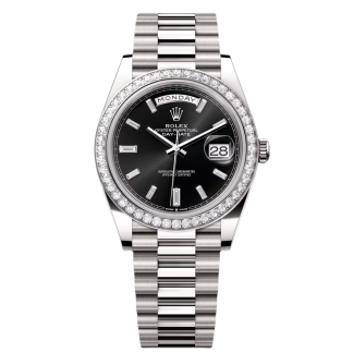 【Super Clone】RLX  Day-Date 40mm 228349RBR-0003 Bright Black Dial President Bracelet