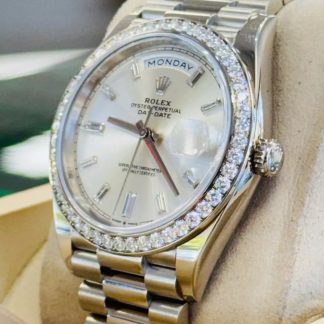 【Super Clone】RLX Day-Date 40mm 228349RBR-0001 Silver Dial President Bracelet