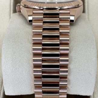 【Super Clone】RLX Day-Date President 40mm Everose Gold White Roman Dial - 228235