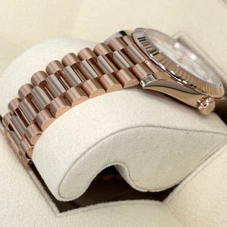 【Super Clone】RLX Day-Date President 40mm Everose Gold White Roman Dial - 228235