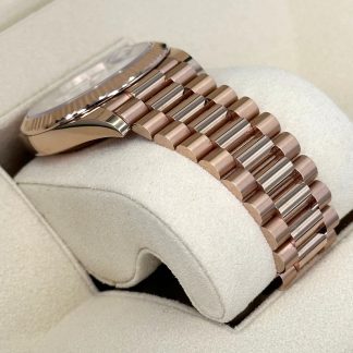 【Super Clone】RLX Day-Date President 40mm Everose Gold White Roman Dial - 228235