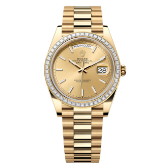 【Super Clone】RLX Day-Date 40mm 228398TBR-0007 Champagne Dial President Watch