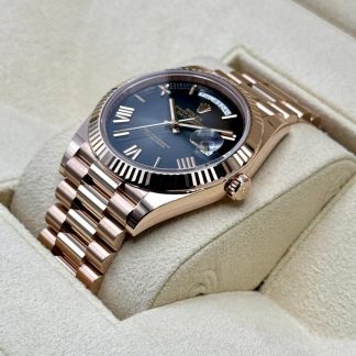 【Super Clone】RLX  Day-Date President 40mm Everose Gold Slate Roman Ombre Smoke Dial - 228235