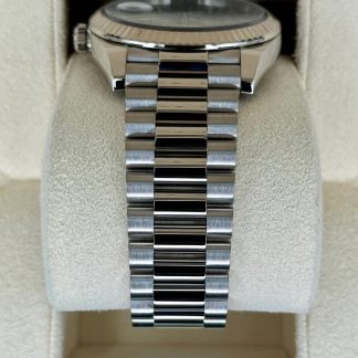 【Super Clone】RLX  Day-Date President 40mm White Gold Green Roman Dial - 228239