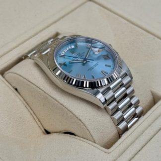 【Super Clone】RLX  Day-Date President 40mm Platinum Ice Blue Roman Dial - 228236