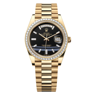 【Super Clone】RLX Day-Date 40mm 228398TBR-0038 Onyx Dial President Watch