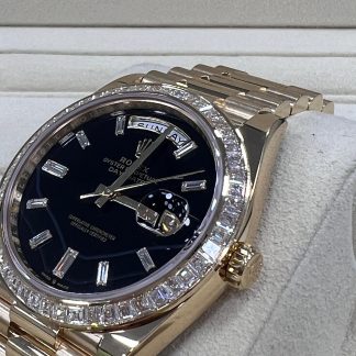 【Super Clone】RLX Day-Date 40mm 228398TBR-0038 Onyx Dial President Watch