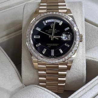 【Super Clone】RLX Day-Date 40mm 228398TBR-0038 Onyx Dial President Watch