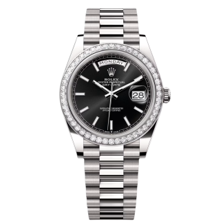 【Super Clone】RLX  Day-Date 40mm 228349RBR-0002 Bright Black Dial President Bracelet