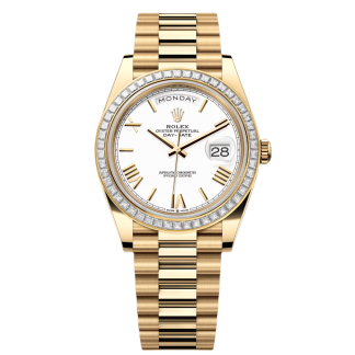 【Super Clone】RLX Day-Date 40mm 228398TBR-0033 White Dial President Watch