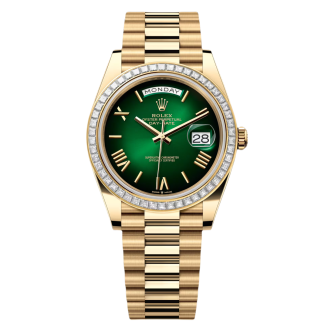 【Super Clone】RLX Day-Date 40mm 228398TBR-0042 Green Ombré Dial President Watch