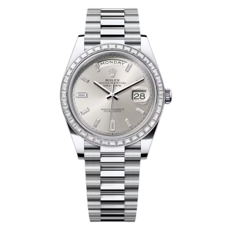 【Super Clone】RLX Day-Date 40mm 228396TBR-0011 Silver Diamonds Dial