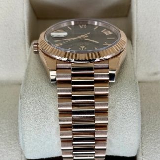 【Super Clone】RLX  Day-Date President 40mm Everose Gold Chocolate Roman Dial - 228235