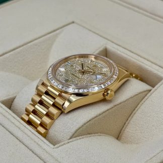 【Super Clone】RLX Day-Date 40mm 228398TBR-0036 Diamond Paved Dial President Watch