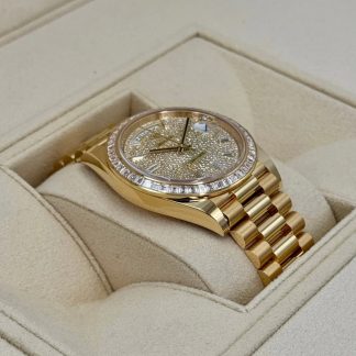 【Super Clone】RLX Day-Date 40mm 228398TBR-0036 Diamond Paved Dial President Watch