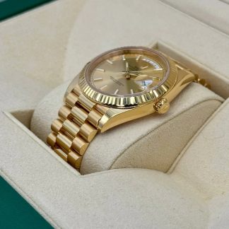 【Super Clone】RLX  Day-Date President 40mm Yellow Gold Champagne Index Dial - 228238