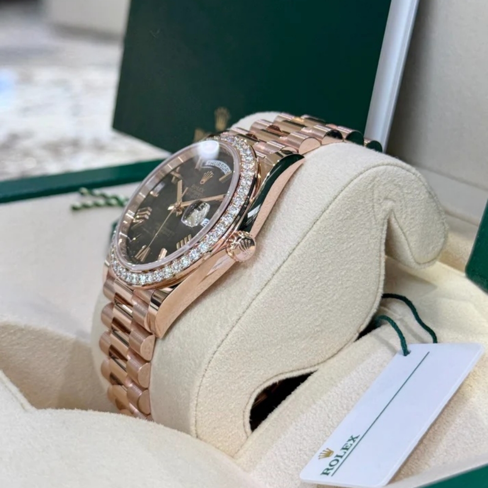 【Super Clone】RLX  Day-Date 40mm Slate Ombré Dial and Diamond Bezel 228345rbr-0025
