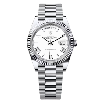 【Super Clone】RLX Day-Date 228236-0010 White Roman Dial