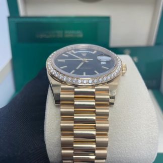 【Super Clone】RLX Day-Date 40mm Bright Black Dial President Watch 228348RBR-0043