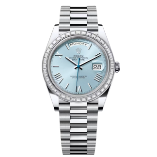 【Super Clone】RLX Day-Date 40mm 228396TBR-0030 Ice Blue Roman Dial