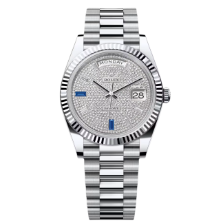 【Super Clone】RLX  Day-Date 228236-0009 Diamonds & Sapphires Dial