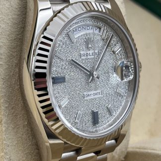 【Super Clone】RLX  Day-Date 228236-0009 Diamonds & Sapphires Dial