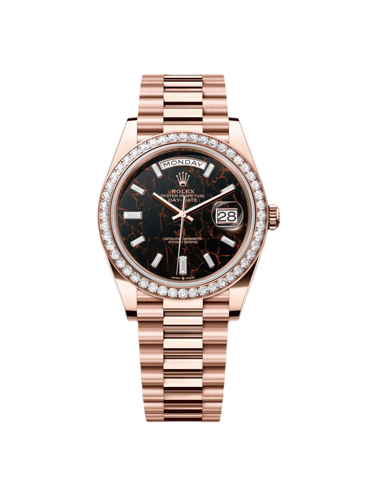 【Super Clone】RLX  Day-Date 40mm Eisenkiesel / Diamonds Dial 228345rbr-0016