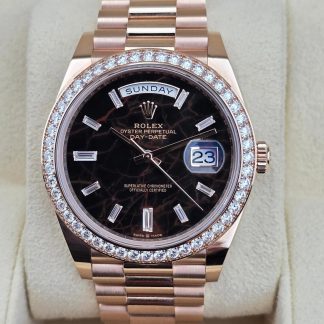 【Super Clone】RLX  Day-Date 40mm Eisenkiesel / Diamonds Dial 228345rbr-0016
