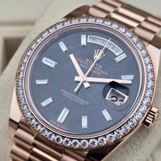 【Super Clone】RLX  Day-Date 40mm Eisenkiesel / Diamonds Dial 228345rbr-0016