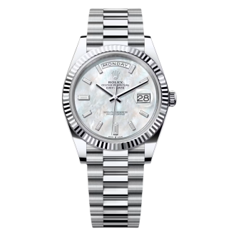 【Super Clone】RLX  Day-Date 228236-0026 Mother Of Pearl Diamonds Dial