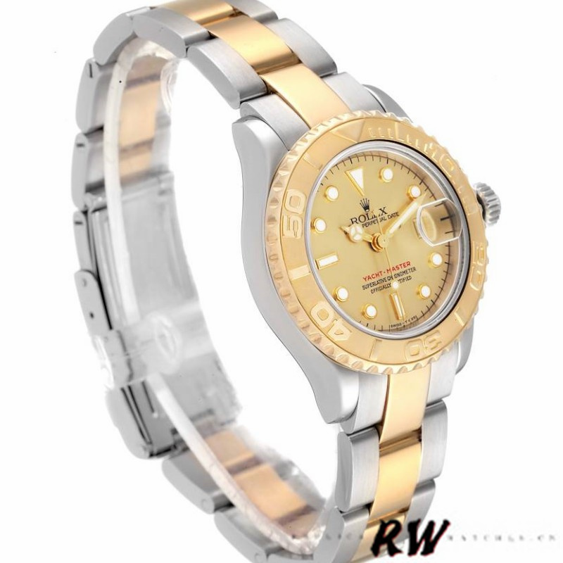 【Super Clone】Rolex Yacht-Master 169623 Steel Yellow Gold Champagne Dial 29MM Lady Replica Watch