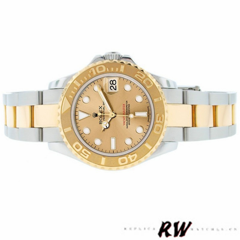 【Super Clone】Rolex Yacht-Master 169623 Steel Yellow Gold Champagne Dial 29MM Lady Replica Watch