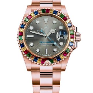 【Super Clone】Rolex Yacht-Master 116695 Everose Gold Grey Dial 40MM Mens Replica Watch
