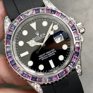 【Super Clone】Rolex Yacht Master 40 Gem Set 126679SABR 0002 Black Dial Watch