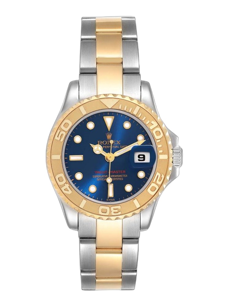 【Super Clone】Rolex Yacht-Master 169623 Steel Yellow Gold Blue Dial 29MM Lady Replica Watch