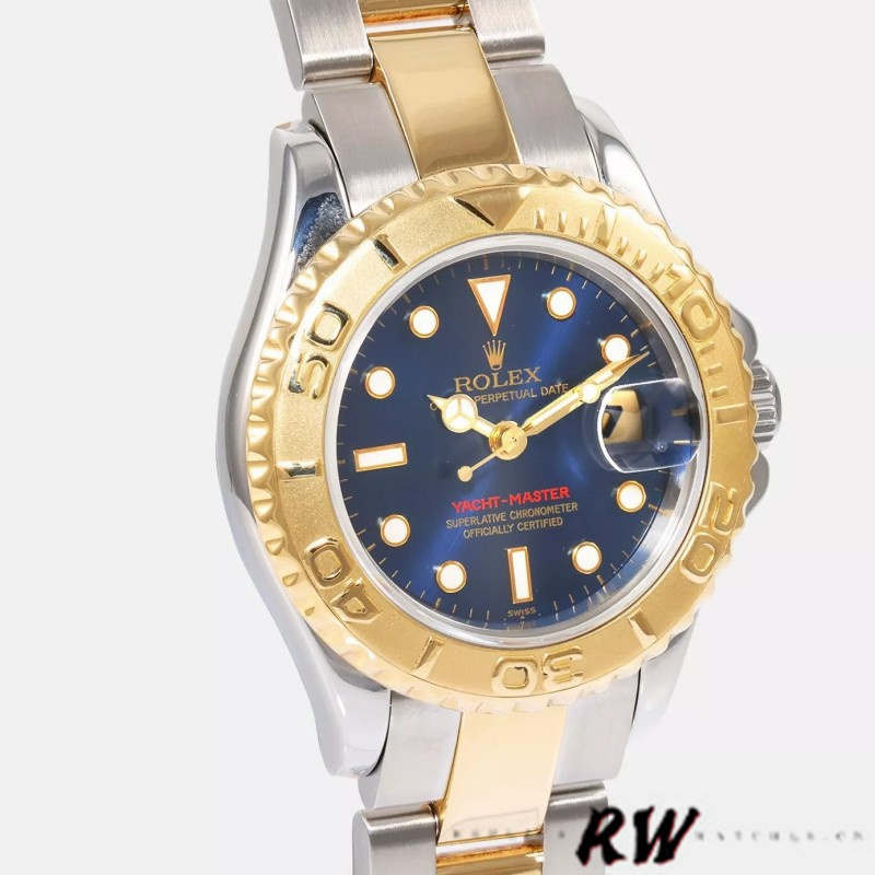 【Super Clone】Rolex Yacht-Master 169623 Steel Yellow Gold Blue Dial 29MM Lady Replica Watch