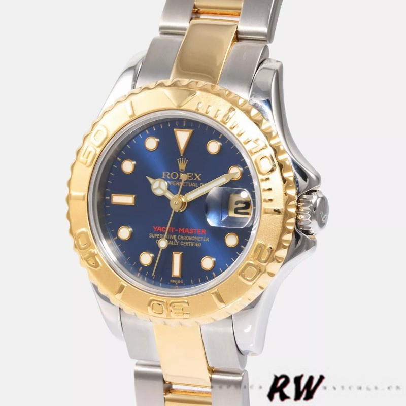 【Super Clone】Rolex Yacht-Master 169623 Steel Yellow Gold Blue Dial 29MM Lady Replica Watch