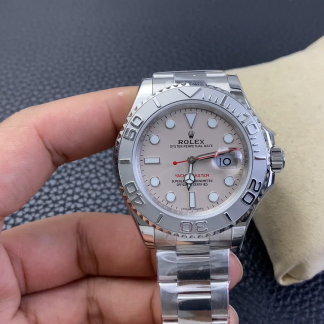 【Super Clone】Rolex Yacht-Master 116622 Stainless Steel platinum Dial 40mm Mens Replica Watch