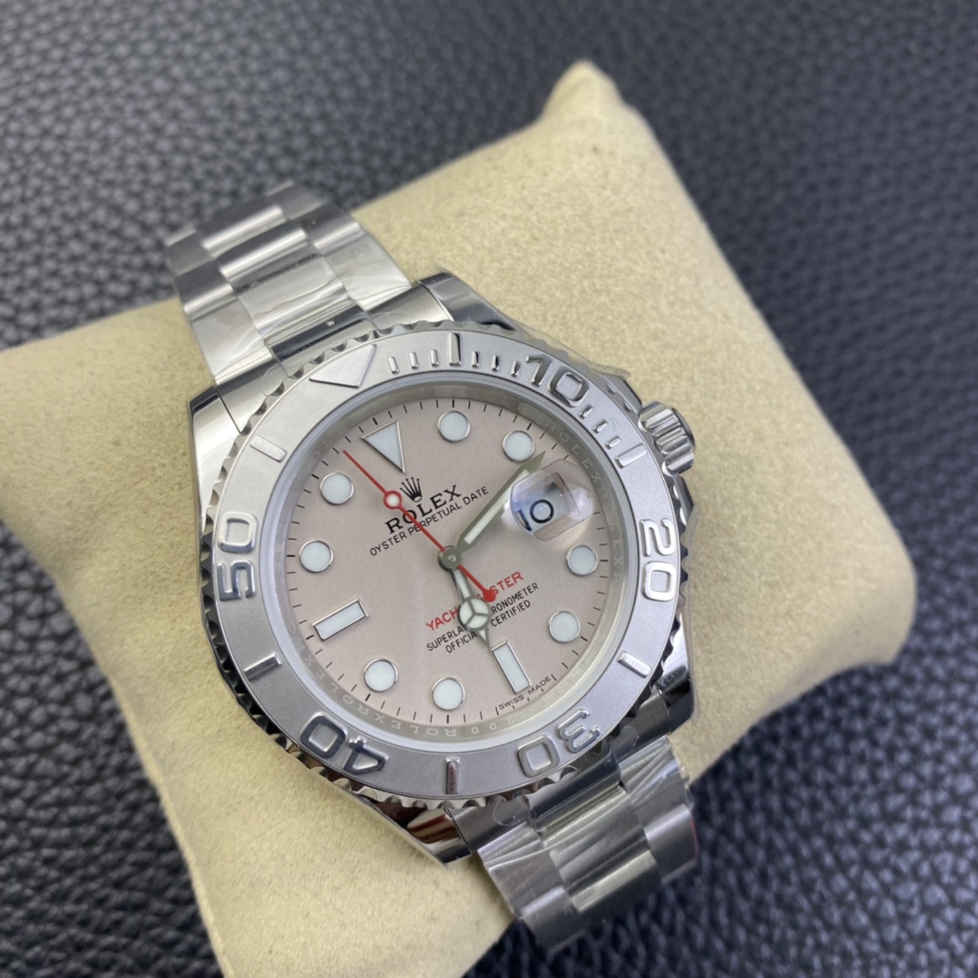 【Super Clone】Rolex Yacht-Master 116622 Stainless Steel platinum Dial 40mm Mens Replica Watch