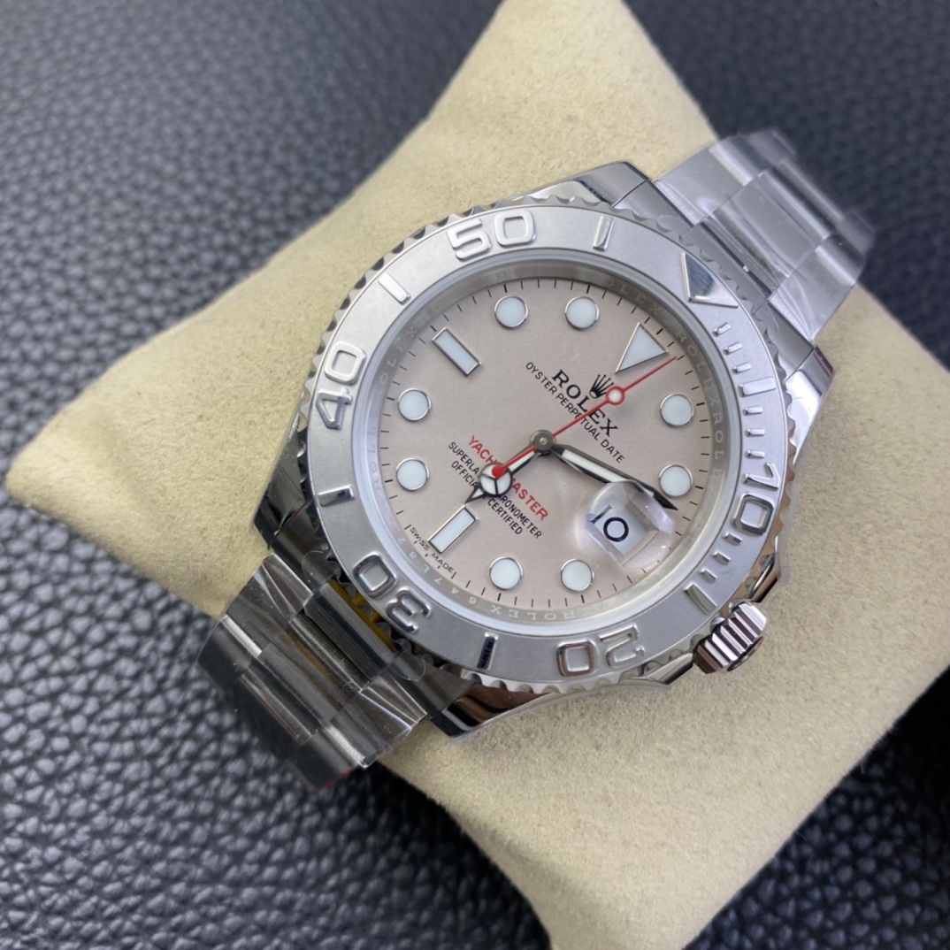 【Super Clone】Rolex Yacht-Master 116622 Stainless Steel platinum Dial 40mm Mens Replica Watch