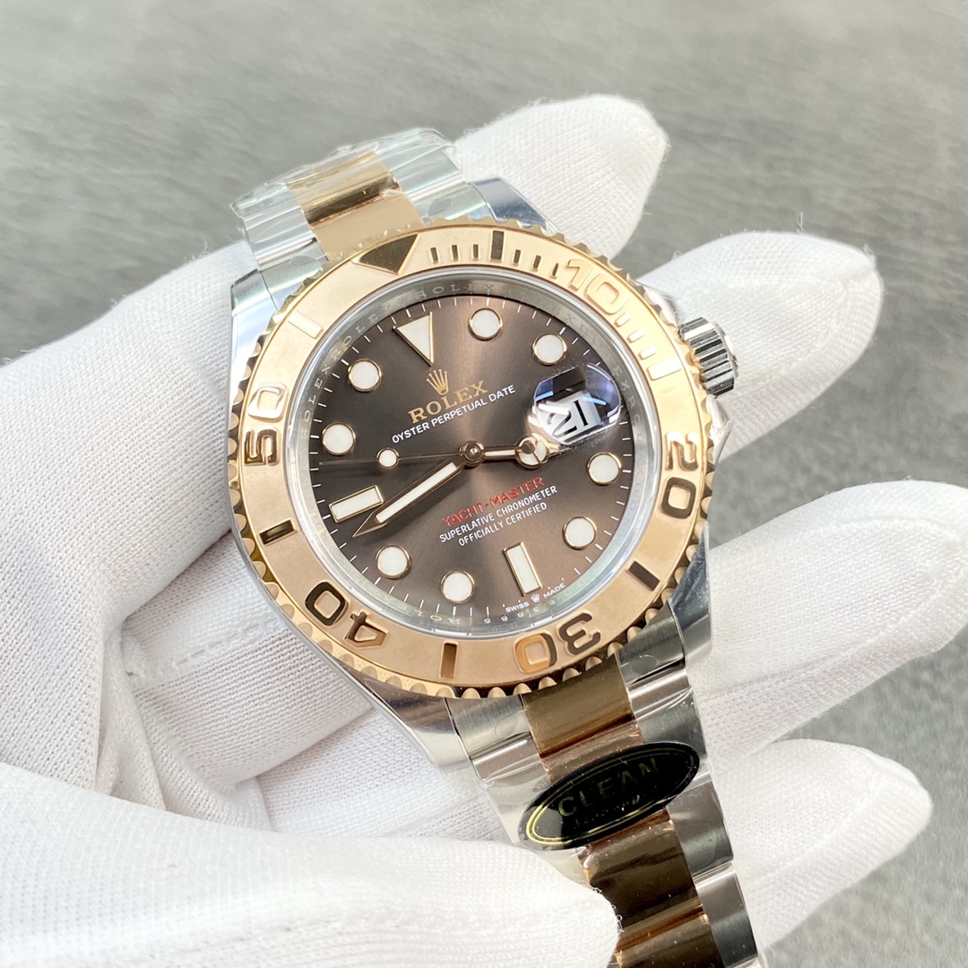【Super Clone】Rolex Yacht Master II 116621 Chocolate Dial Rose Gold 40mm Mens Replica Watch
