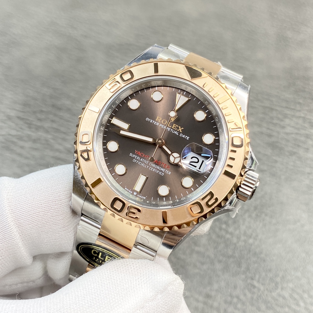 【Super Clone】Rolex Yacht Master II 116621 Chocolate Dial Rose Gold 40mm Mens Replica Watch