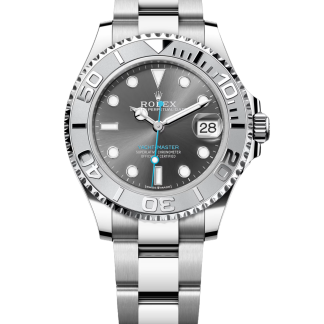 【Super Clone】Rolex Yacht-Master 37 Automatic Slate Grey Dial Platinum Bezel Steel M268622 0002 Women's Watch